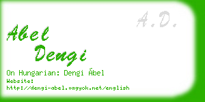 abel dengi business card